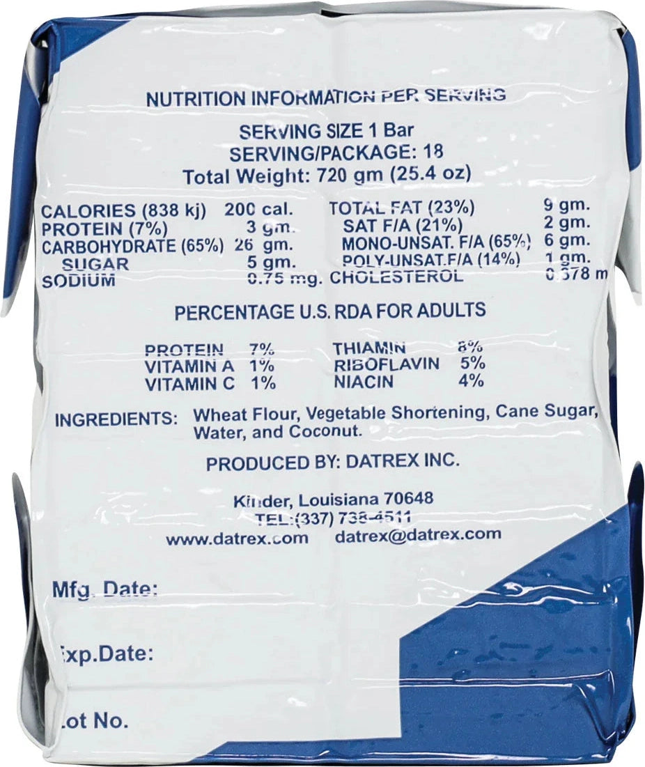 Datrex Blue 3600 Calorie Emergency Food Ration