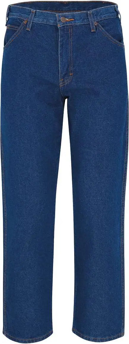 Dickies Cr39odd Industrial Relaxed Fit Jeans - Odd Sizes - Rinsed Indigo Blue - 39 Unhemmed - Navy / 31w
