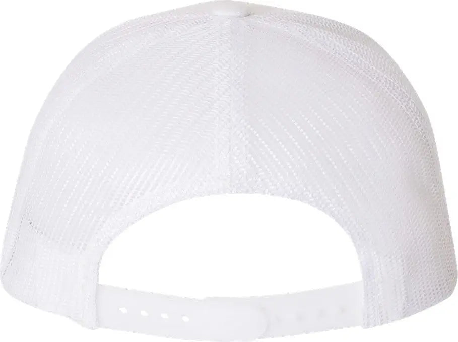 Yp Classics 6506s Five-panel Retro Trucker Cap - 6506 - White - one Size Fits Most