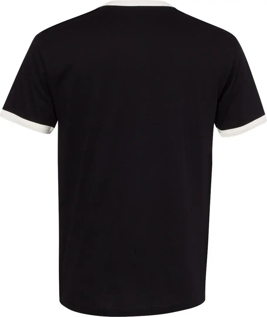Next Level 3604 Retro Ringer Cotton T-shirt - Black - Natural - Black/ / Adult Xs