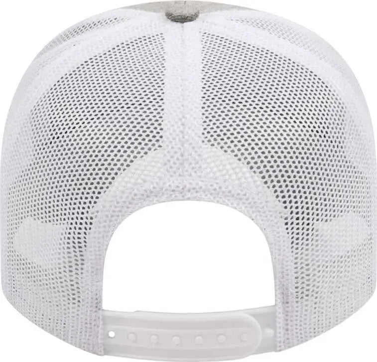 Cap America I1081 Heathered Polyester with Ultra Soft Mesh Back - Gray White - one Size Fits Most