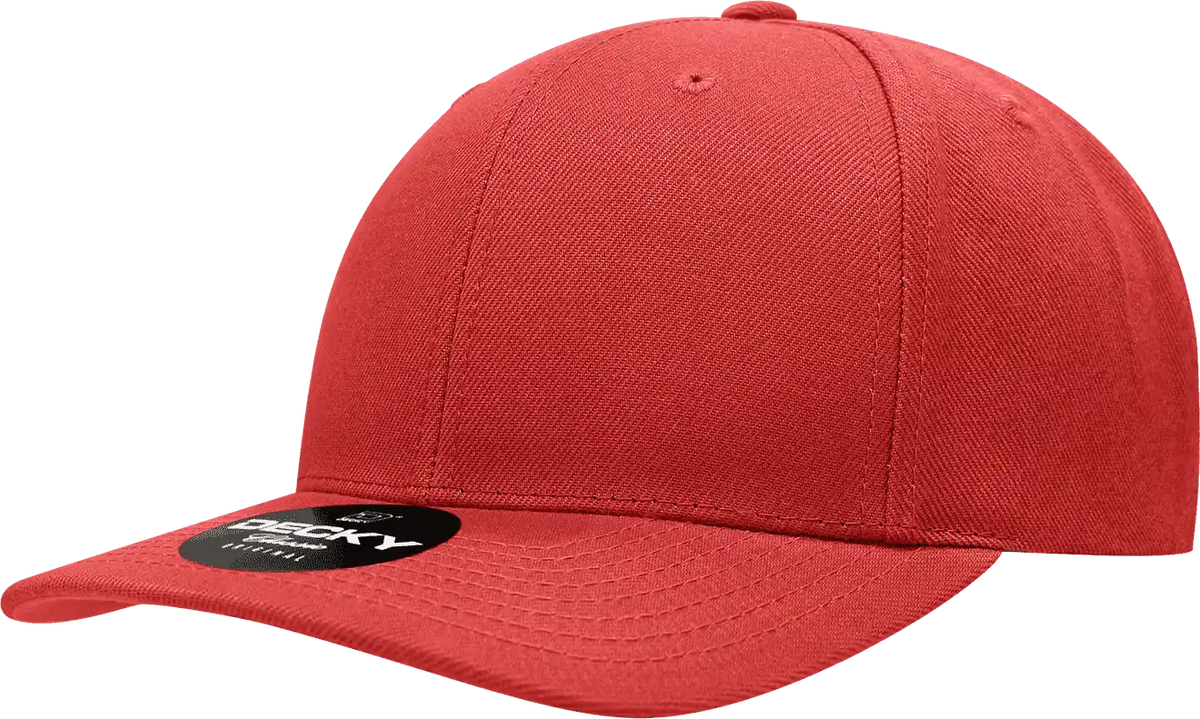 Decky 1015 Curved Bill Baseball Cap - Red - one Size Fits Most