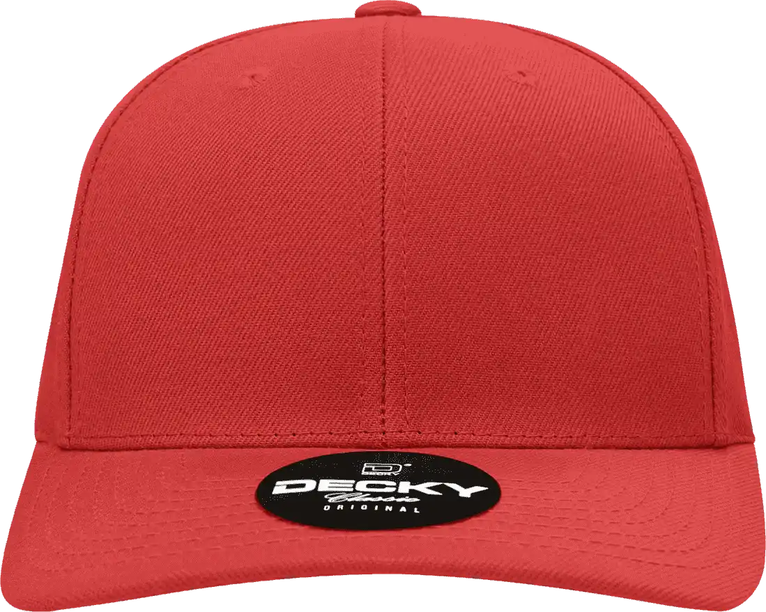 Decky 1015 Curved Bill Baseball Cap - Red - one Size Fits Most