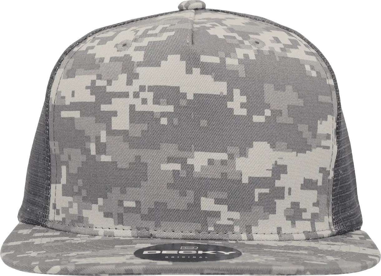 Decky 1040 Classic 5 Panel Cot. Trucker Cap - Army Digicam