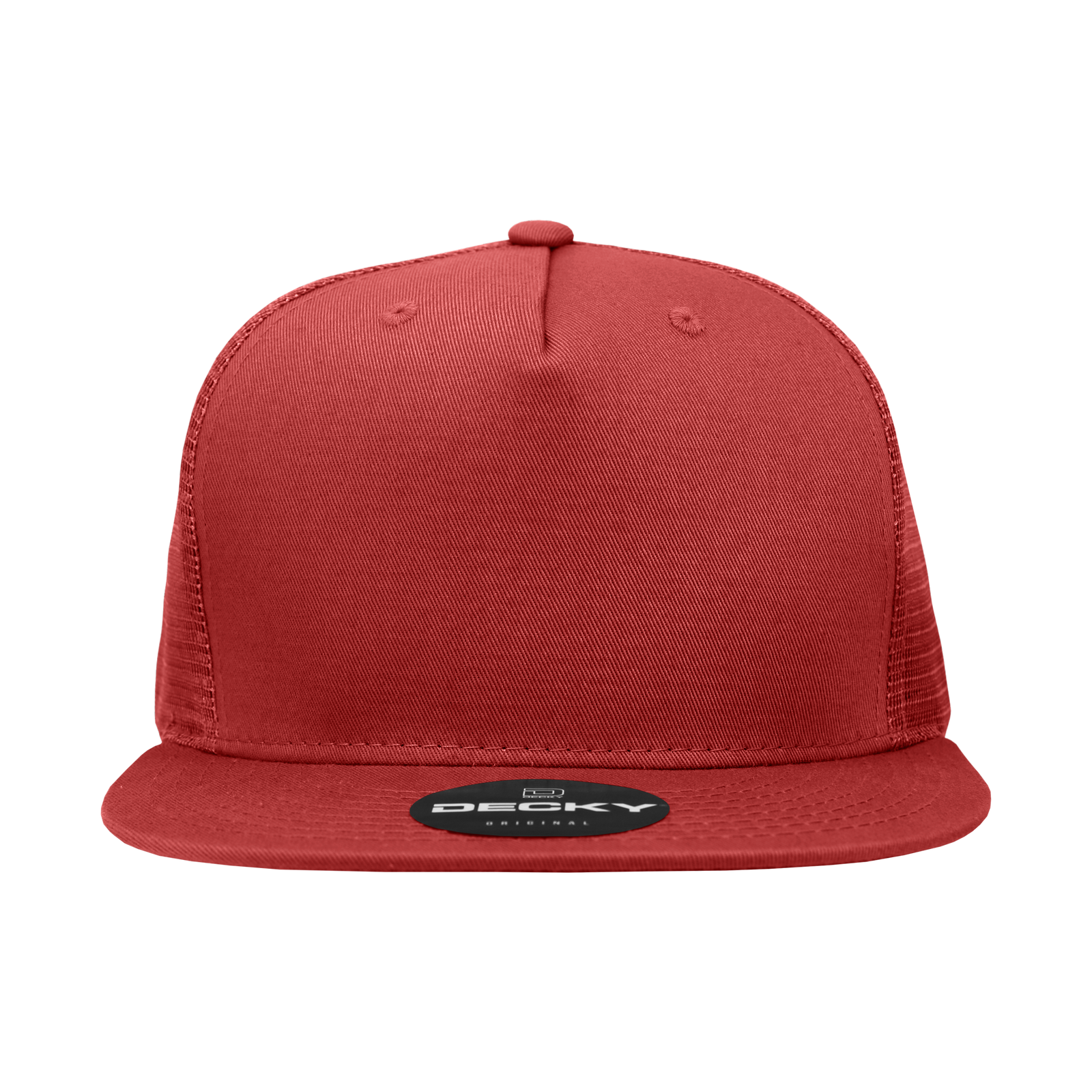 Decky 1040 Classic 5 Panel Cot. Trucker Cap - Cardinal