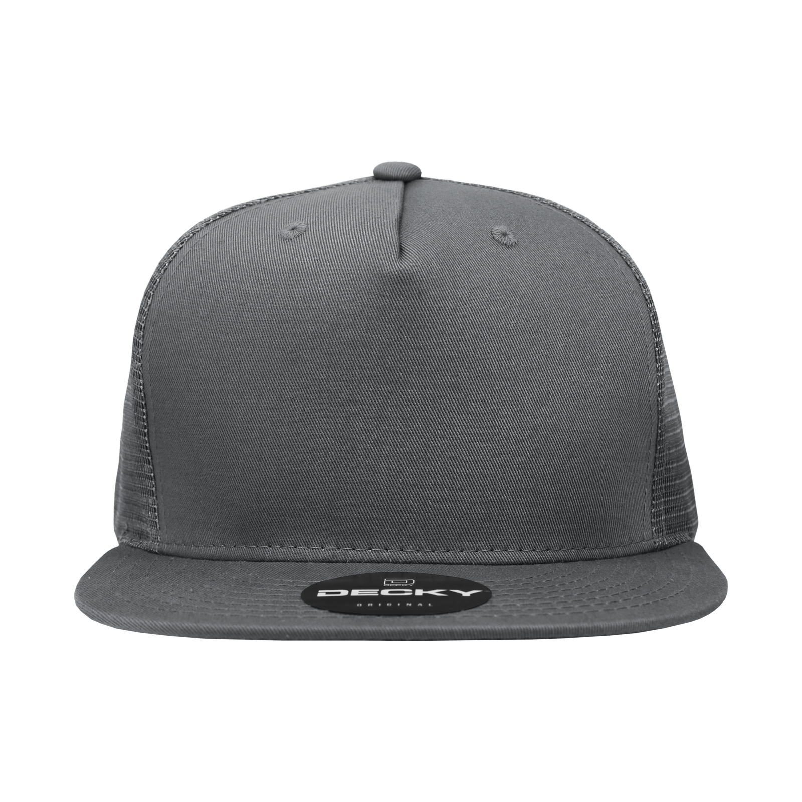 Decky 1040 Classic 5 Panel Cot. Trucker Cap - Charcoal