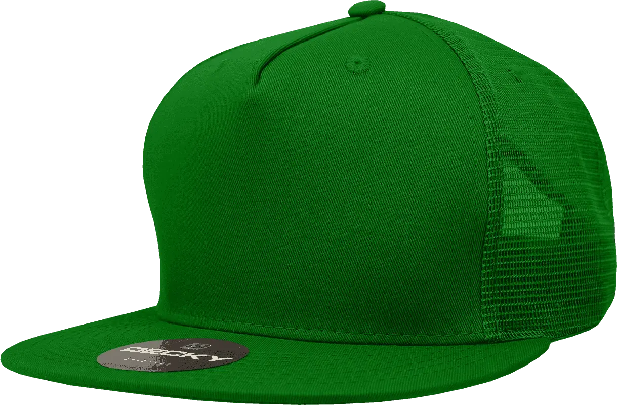 Decky 1040 Classic 5 Panel Cot. Trucker Cap - Kelly