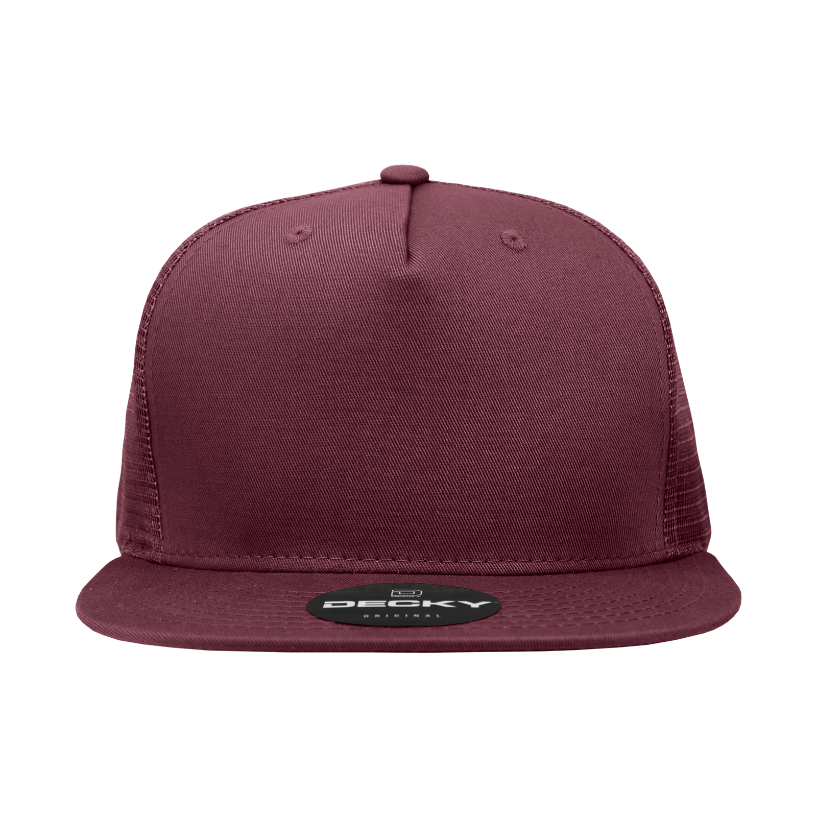 Decky 1040 Classic 5 Panel Cot. Trucker Cap - Maroon
