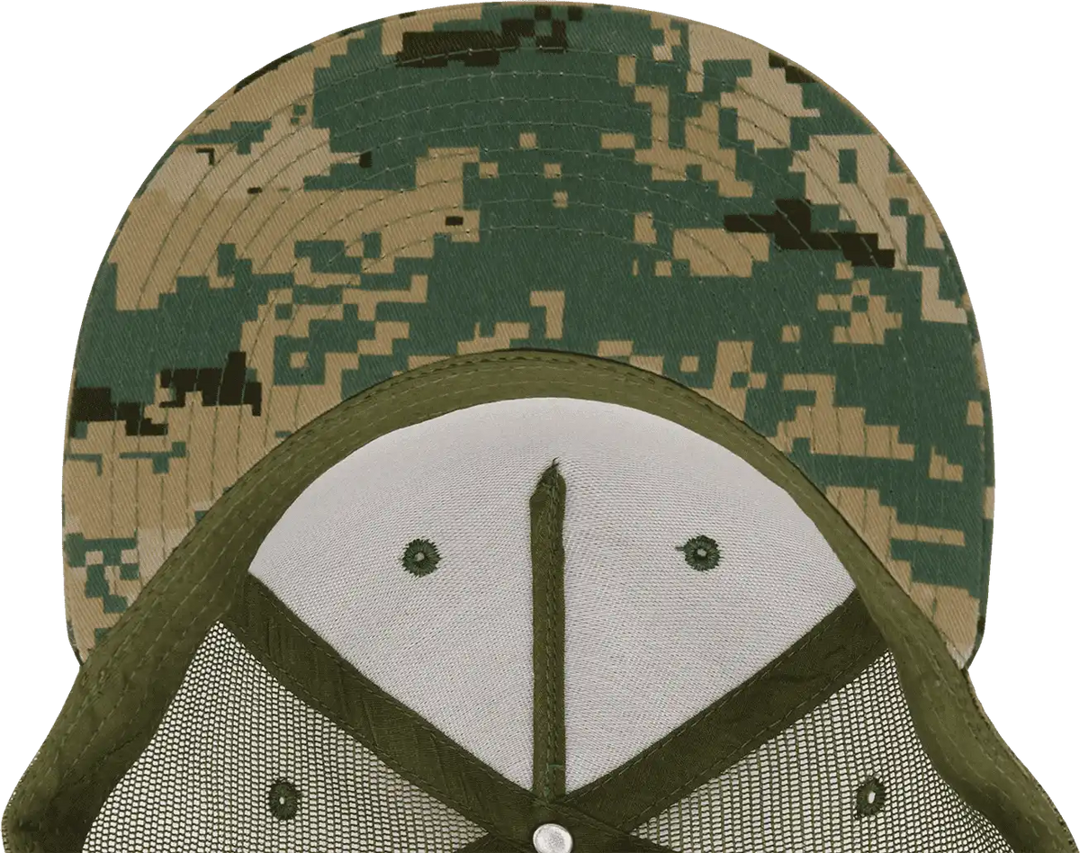 Decky 1040 Classic 5 Panel Cot. Trucker Cap Mcu Camo / one Size Fits Most