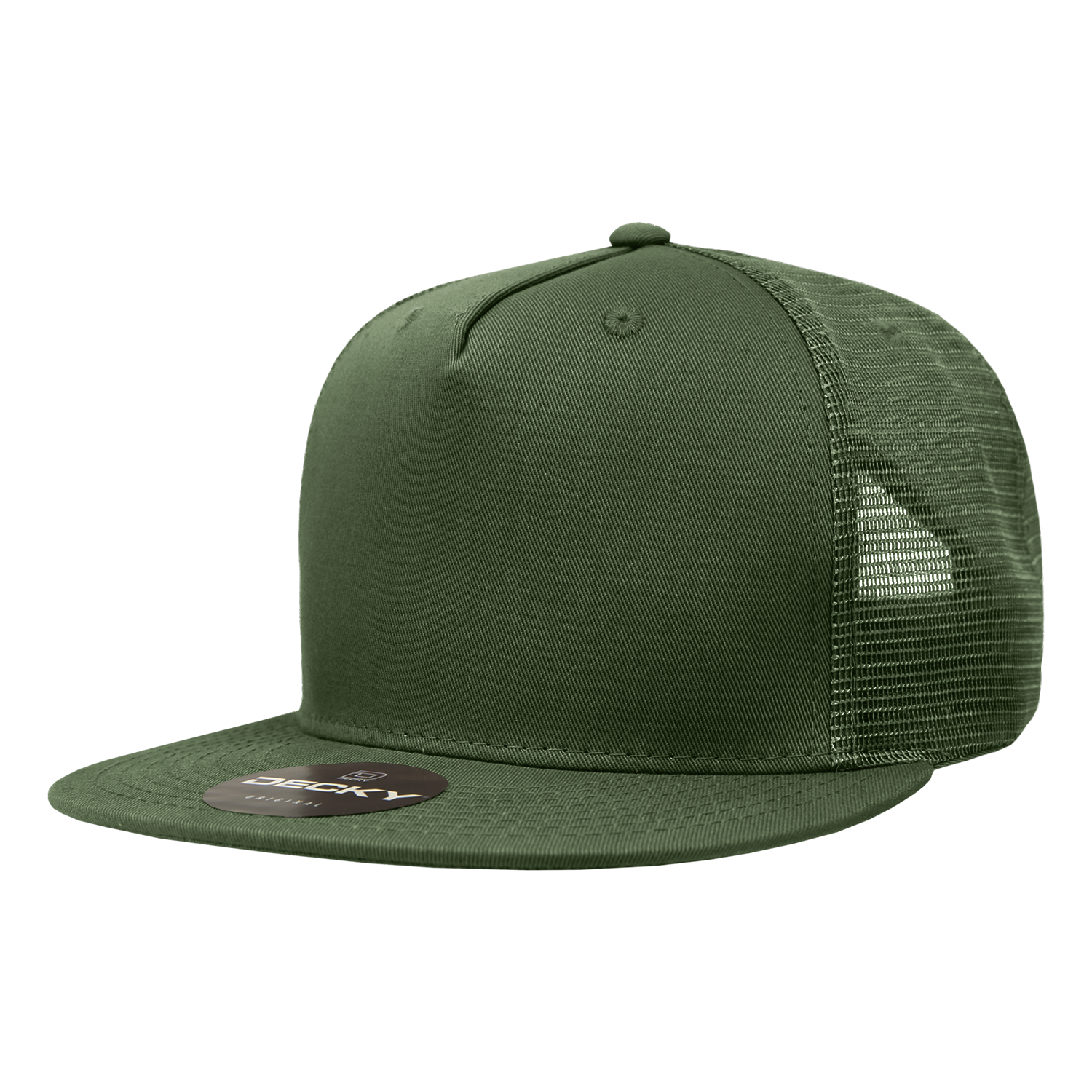 Decky 1040 Classic 5 Panel Cot. Trucker Cap - Olive