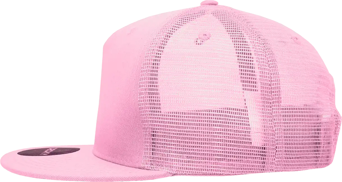 Decky 1040 Classic 5 Panel Cot. Trucker Cap - Pink - one Size Fits Most