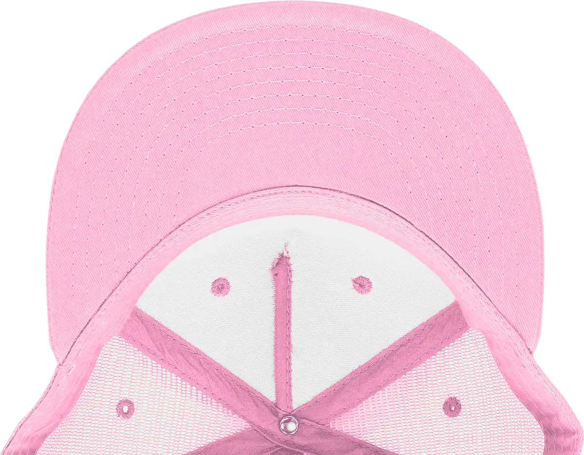 Decky 1040 Classic 5 Panel Cot. Trucker Cap - Pink - one Size Fits Most