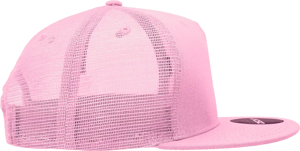 Decky 1040 Classic 5 Panel Cot. Trucker Cap - Pink - one Size Fits Most