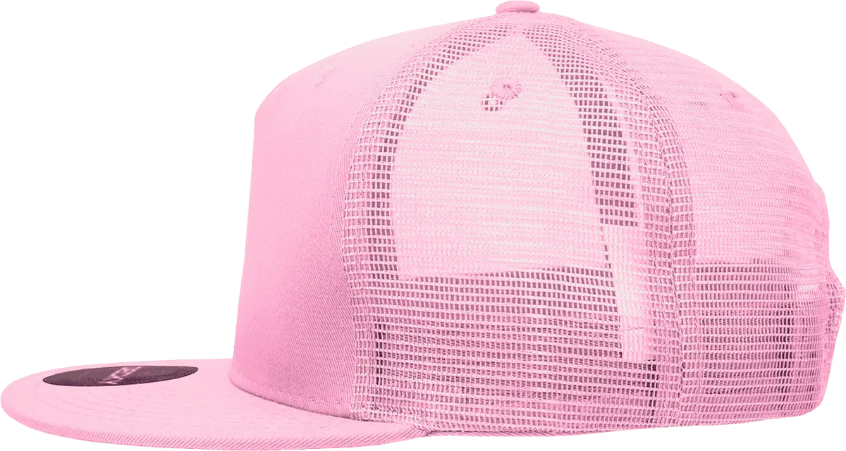 Decky 1040 Classic 5 Panel Cot. Trucker Cap - Pink - one Size Fits Most