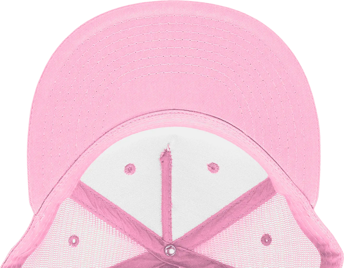 Decky 1040 Classic 5 Panel Cot. Trucker Cap - Pink - one Size Fits Most