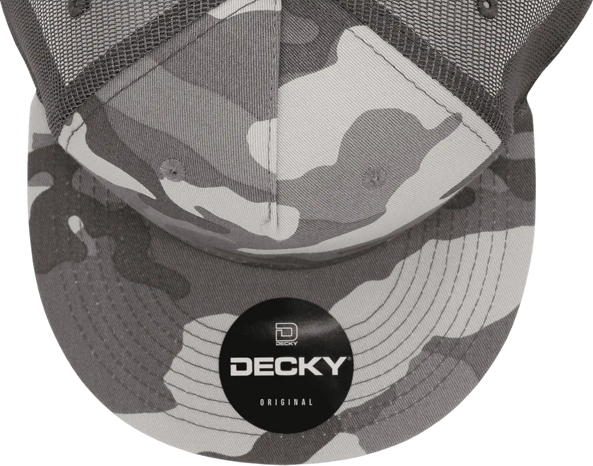 Decky 1040 Classic 5 Panel Cot. Trucker Cap - Urban Camo