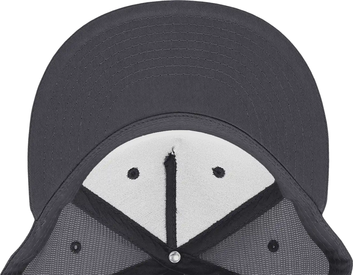 Decky 1040 Classic 5 Panel Trucker Cap - White Charcoal - Dark Gray / one Size Fits Most