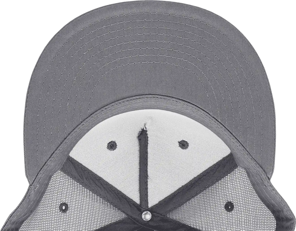 Decky 1040 Classic 5 Panel Trucker Cap - White Gray - one Size Fits Most