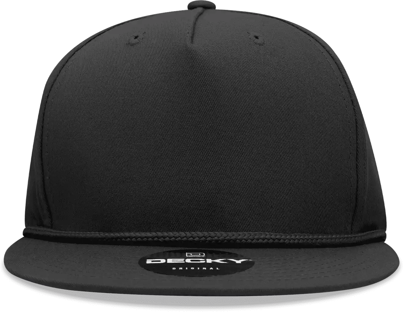 Decky 1041 Classic Flat Bill Golf Cap - Black - one Size Fits Most