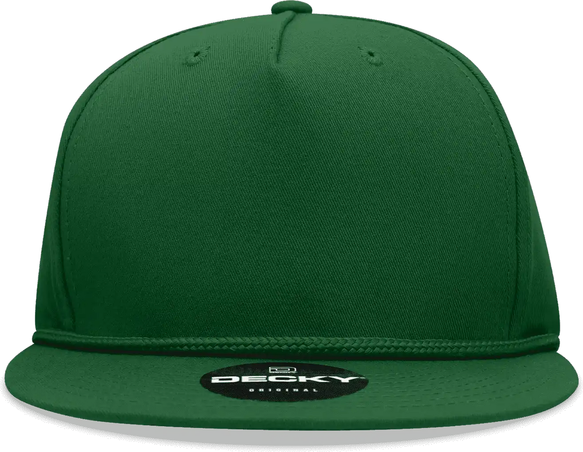 Decky 1041 Classic Flat Bill Golf Cap Forest / one Size Fits Most