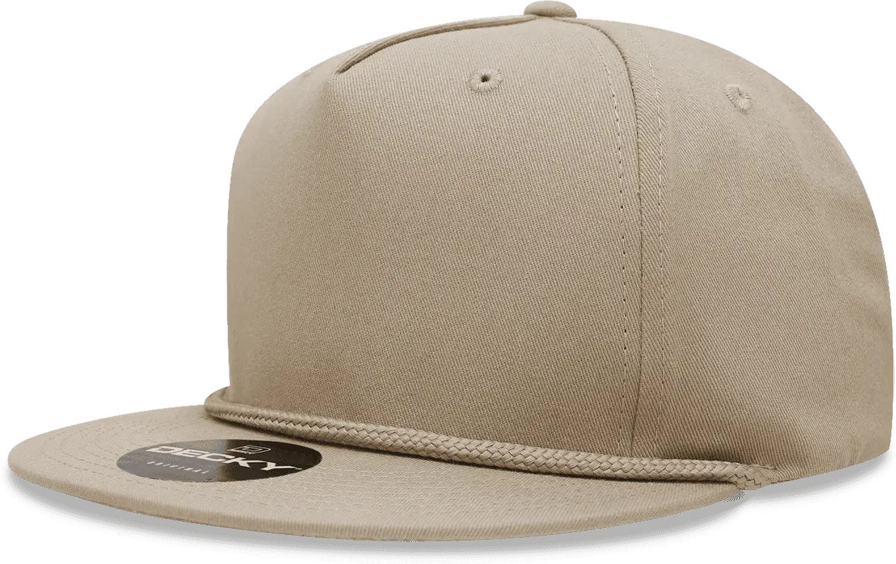 Decky 1041 Classic Flat Bill Golf Cap - Khaki
