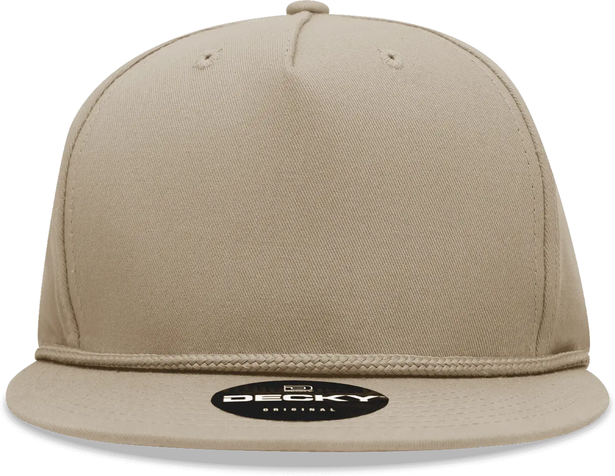 Decky 1041 Classic Flat Bill Golf Cap - Khaki