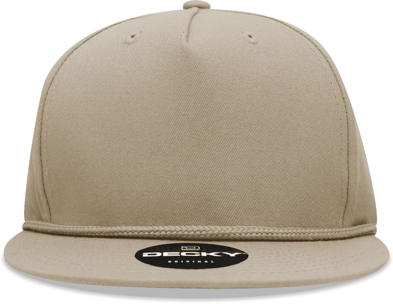 Decky 1041 Classic Flat Bill Golf Cap - Khaki
