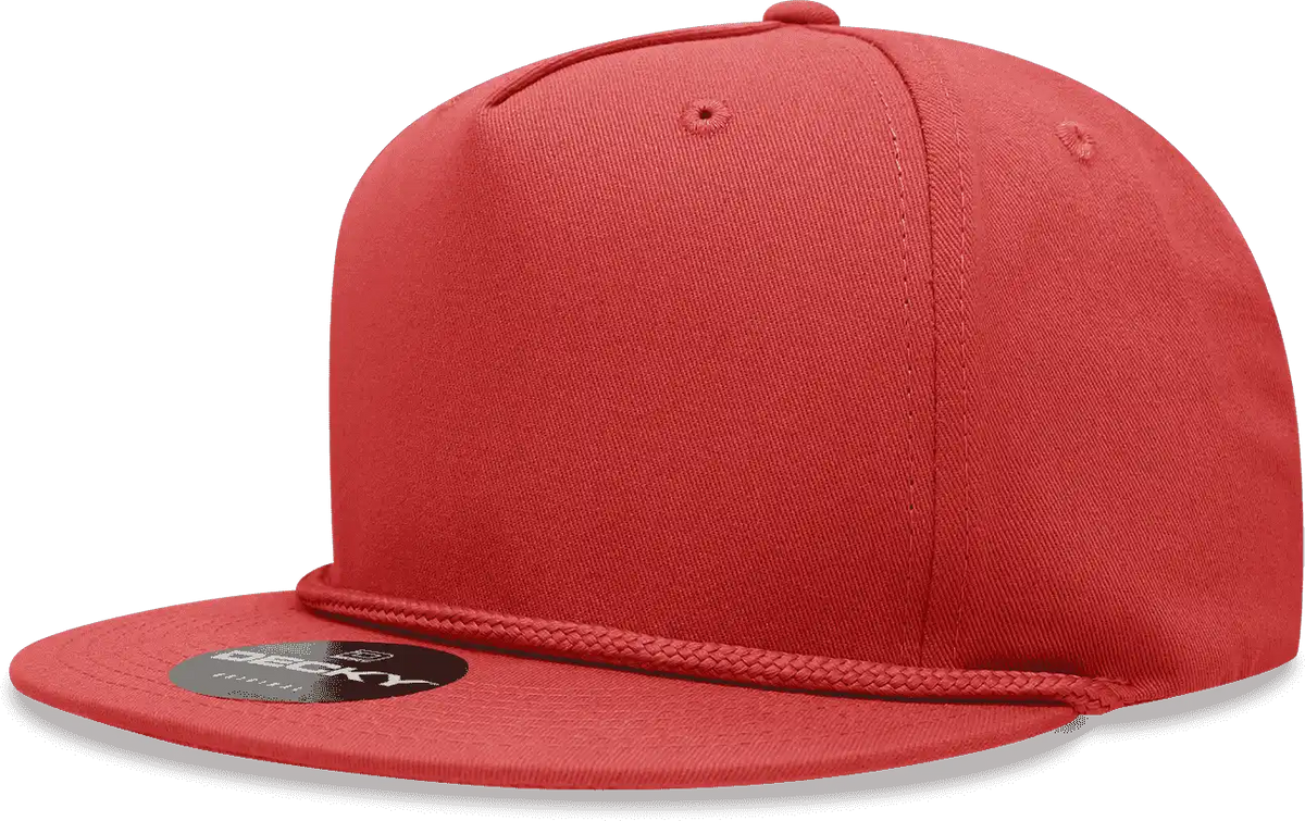 Decky 1041 Classic Flat Bill Golf Cap Red / one Size Fits Most