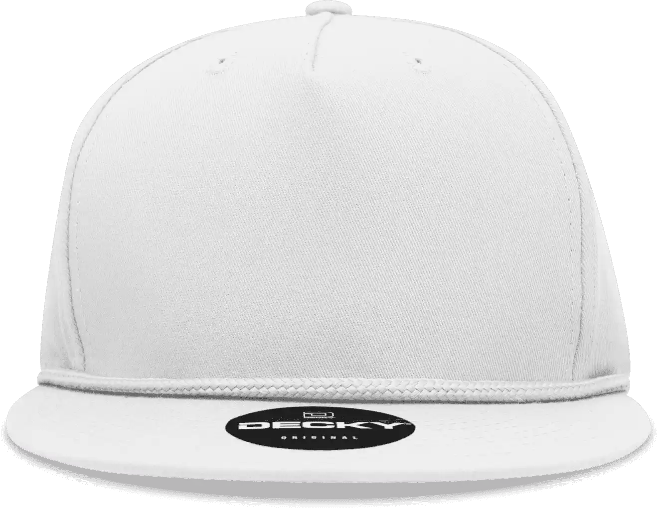 Decky 1041 Classic Flat Bill Golf Cap - White - one Size Fits Most