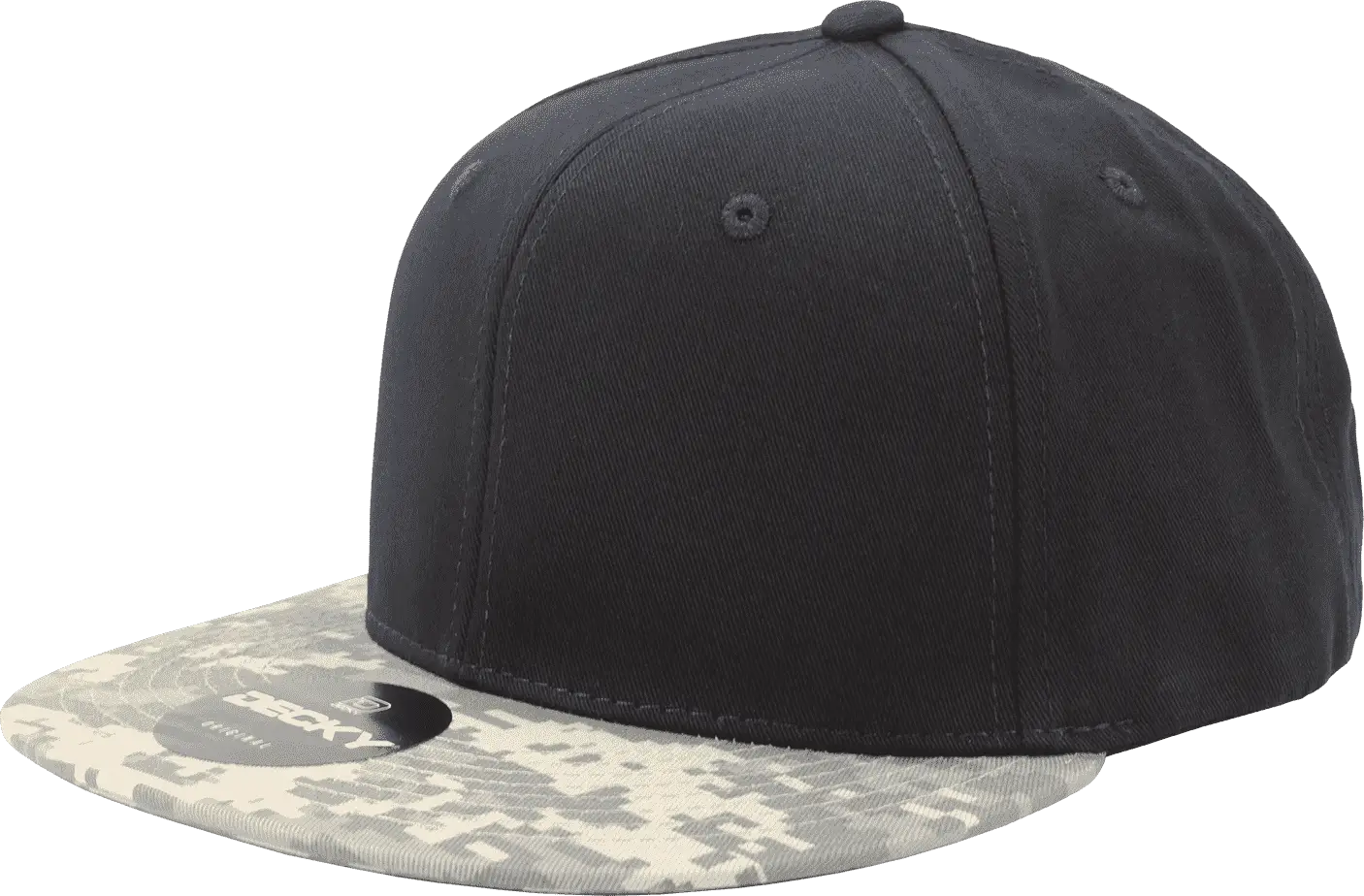 Decky 1047 Digital Camo Snapback Cap - Army Digicam Black