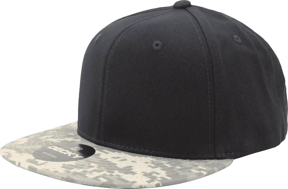 Decky 1047 Digital Camo Snapback Cap - Army Digicam Black - one Size Fits Most