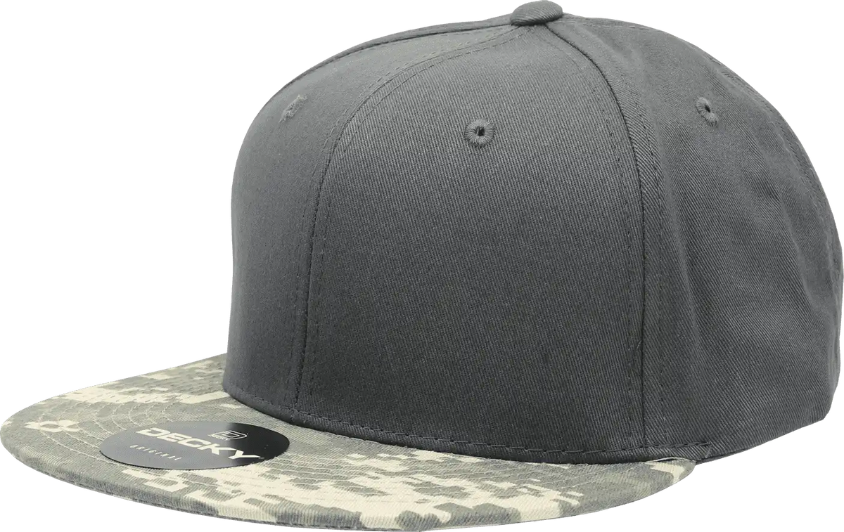 Decky 1047 Digital Camo Snapback Cap Army Digicam Dark Gray / one Size Fits Most