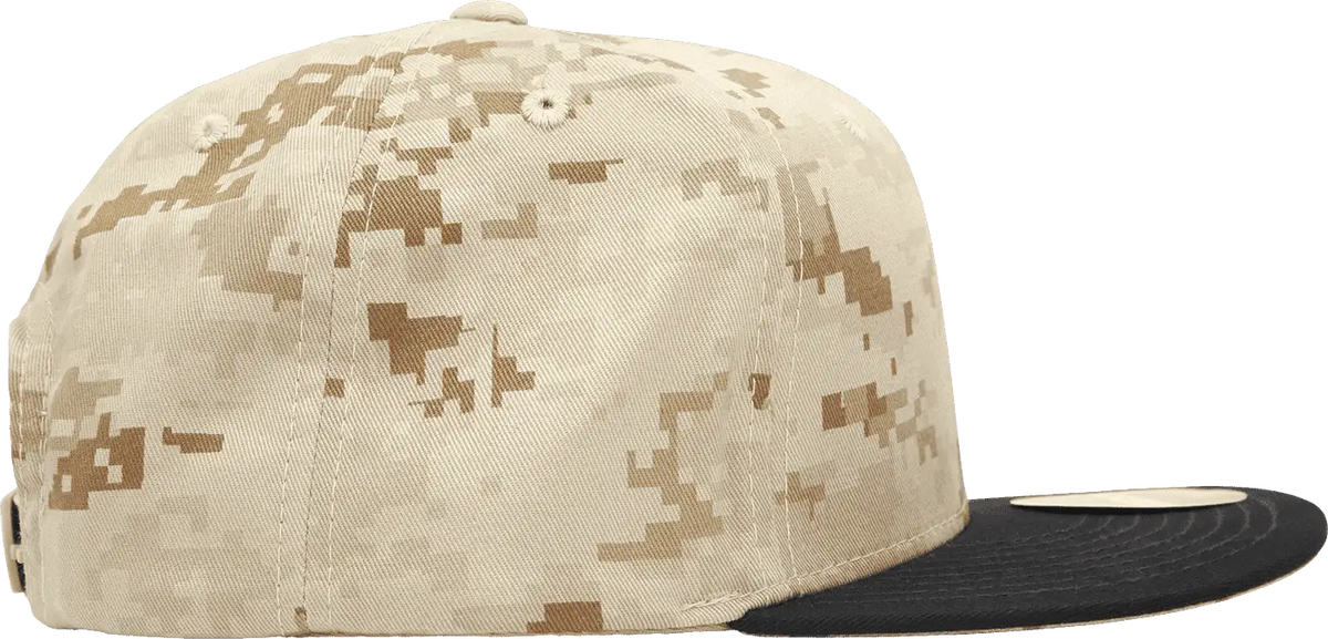 Decky 1047 Digital Camo Snapback Cap - Black Desert