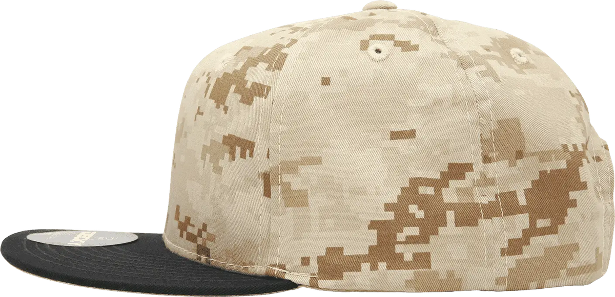Decky 1047 Digital Camo Snapback Cap - Black Desert