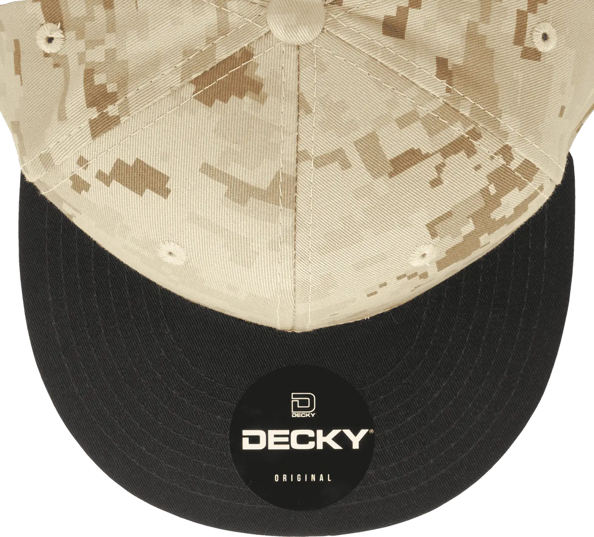 Decky 1047 Digital Camo Snapback Cap - Black Desert