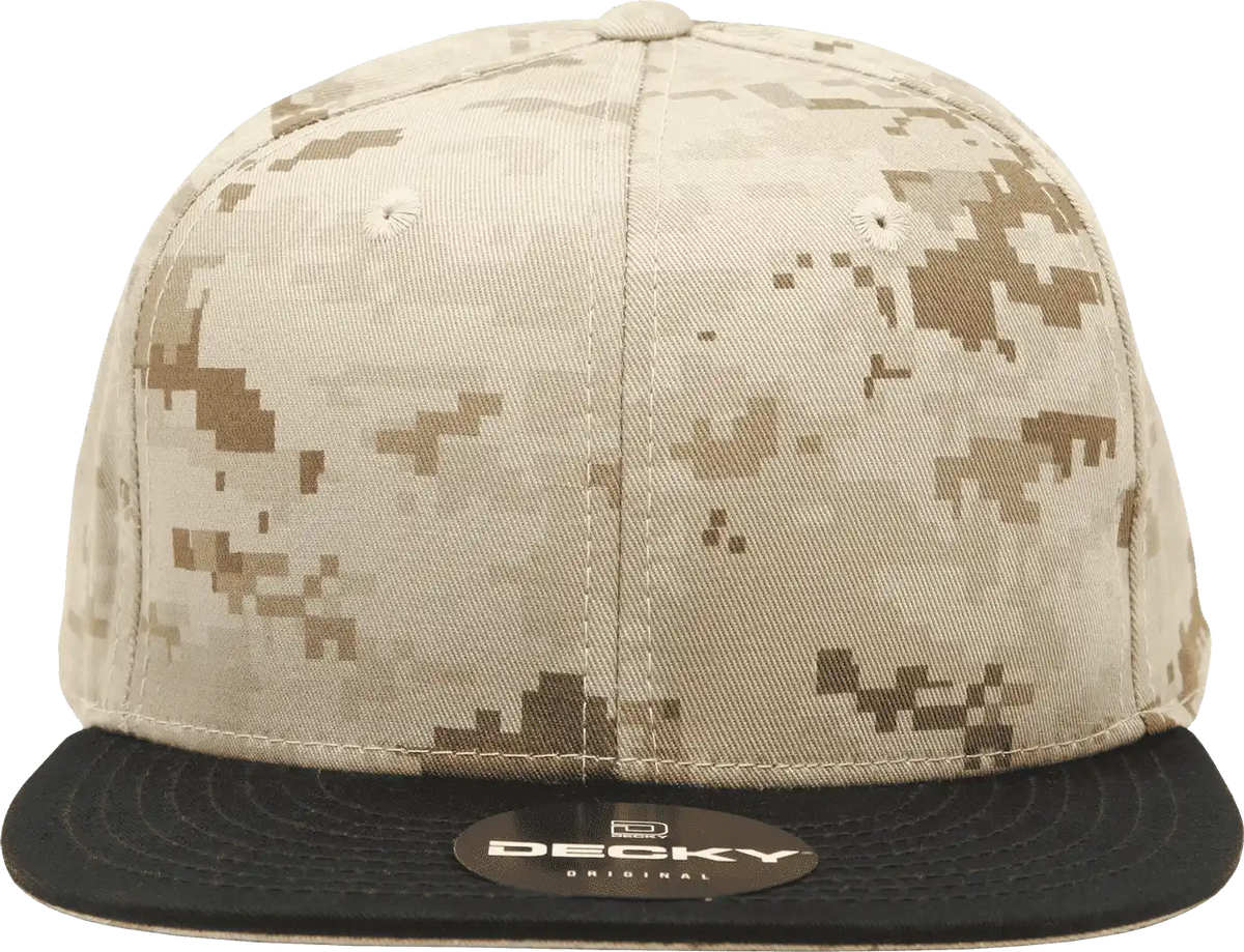 Decky 1047 Digital Camo Snapback Cap - Black Desert - Sand / one Size Fits Most