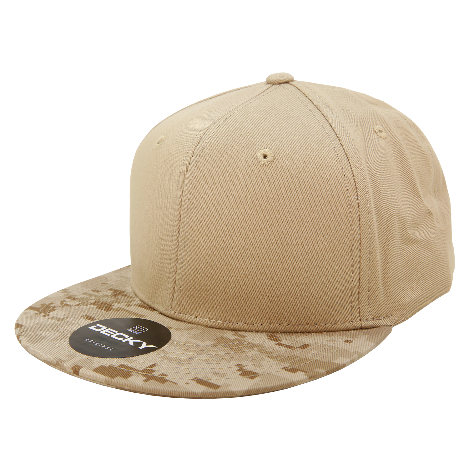 Decky 1047 Digital Camo Snapback Cap - Desert Khaki