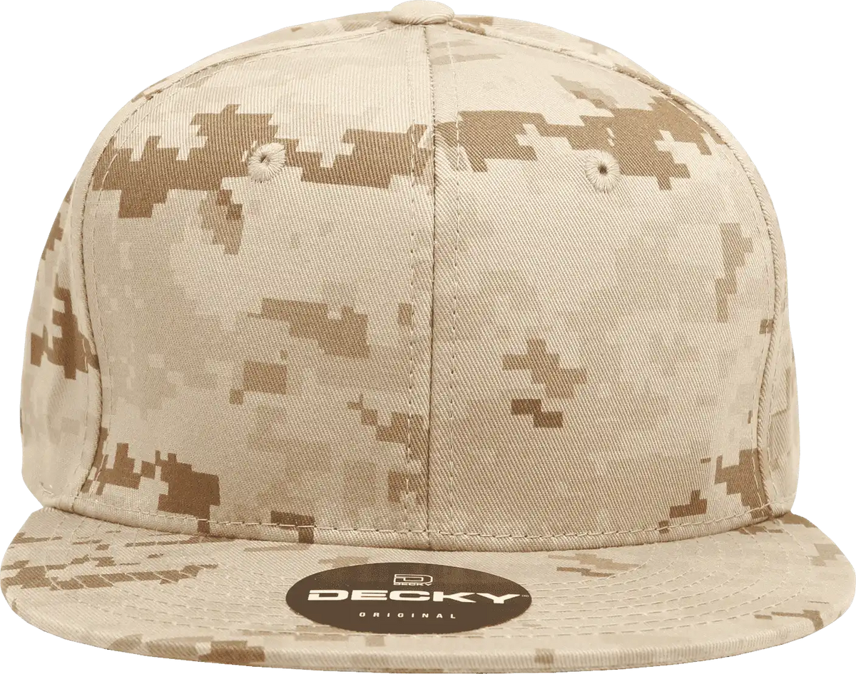 Decky 1047 Digital Camo Snapback Cap - Desert - Tan / one Size Fits Most