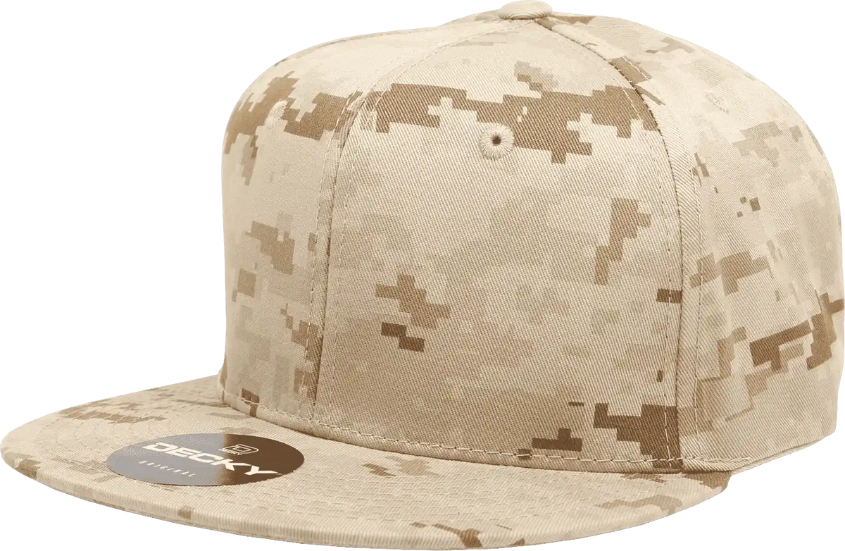 Decky 1047 Digital Camo Snapback Cap - Desert - Tan / one Size Fits Most