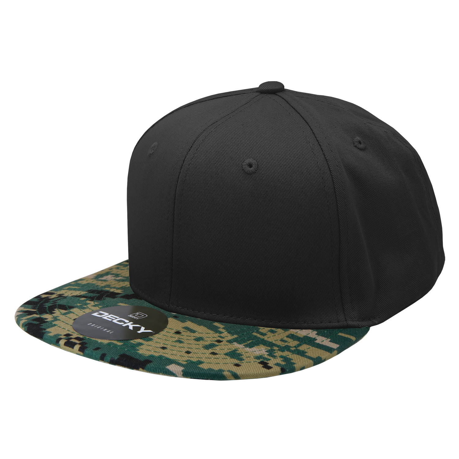 Decky 1047 Digital Camo Snapback Cap - Mcu Black