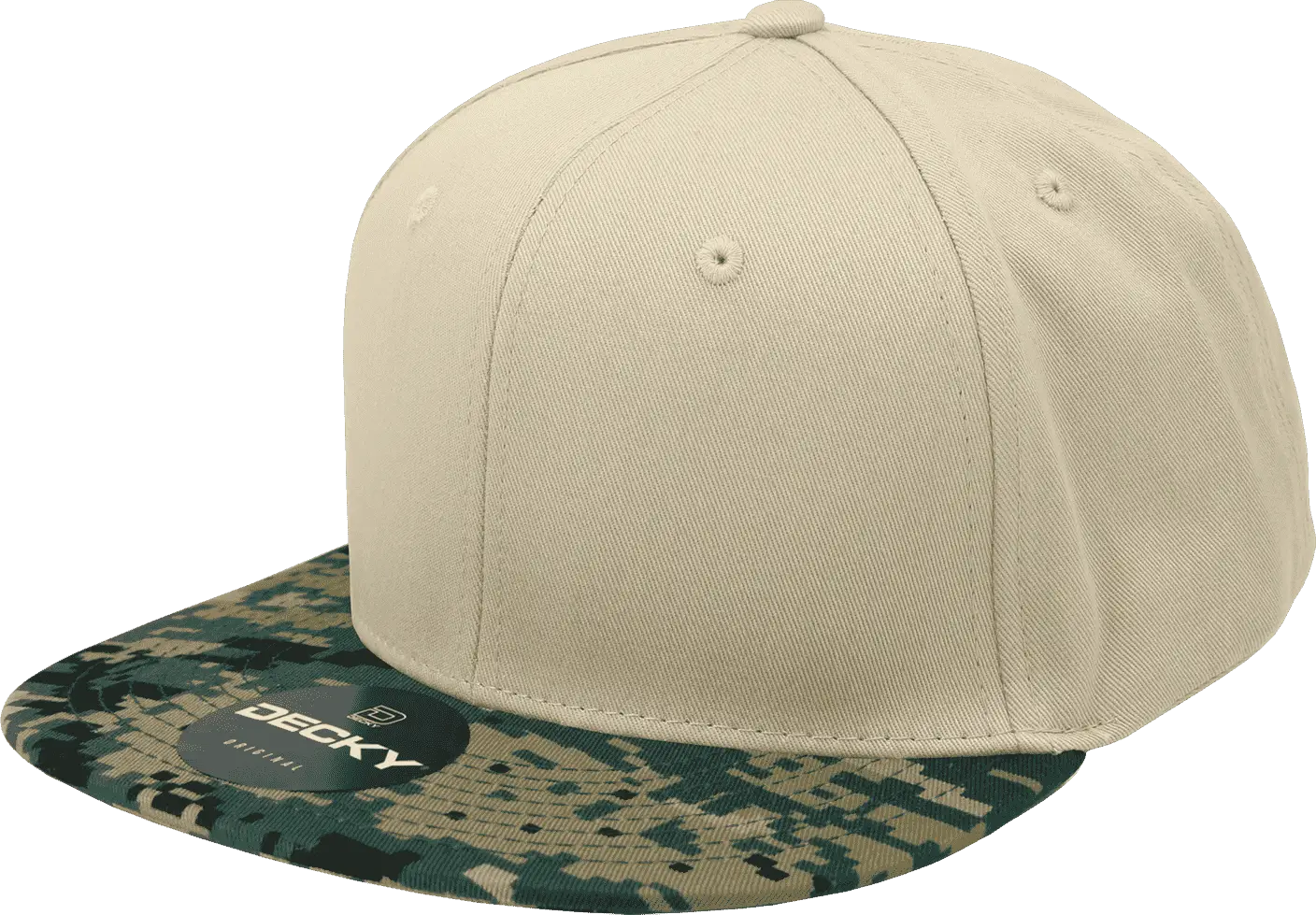 Decky 1047 Digital Camo Snapback Cap - Mcu Khaki