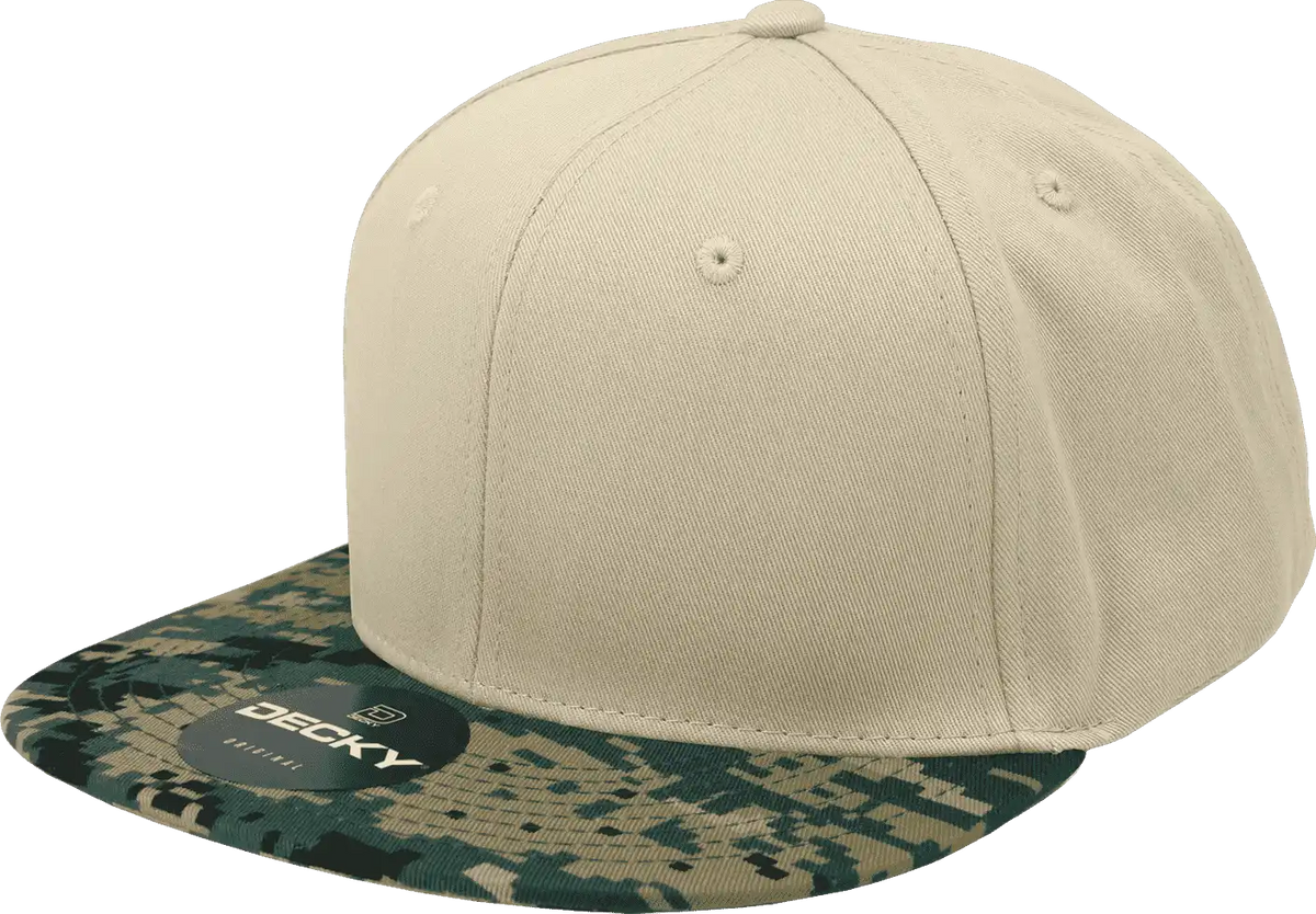 Decky 1047 Digital Camo Snapback Cap Mcu Khaki / one Size Fits Most