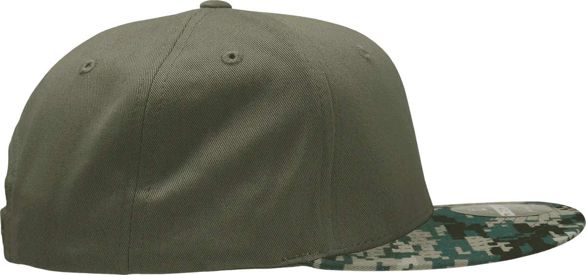 Decky 1047 Digital Camo Snapback Cap - Mcu Olive