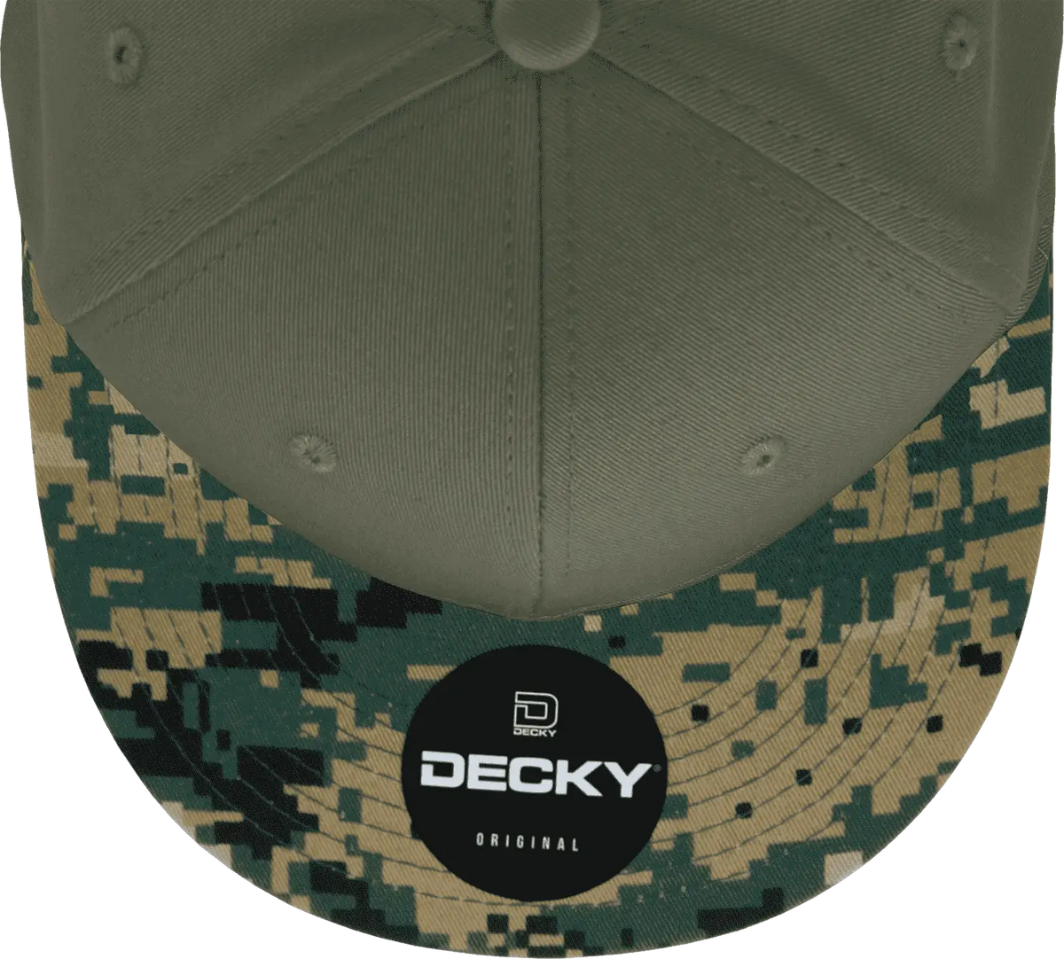 Decky 1047 Digital Camo Snapback Cap - Mcu Olive