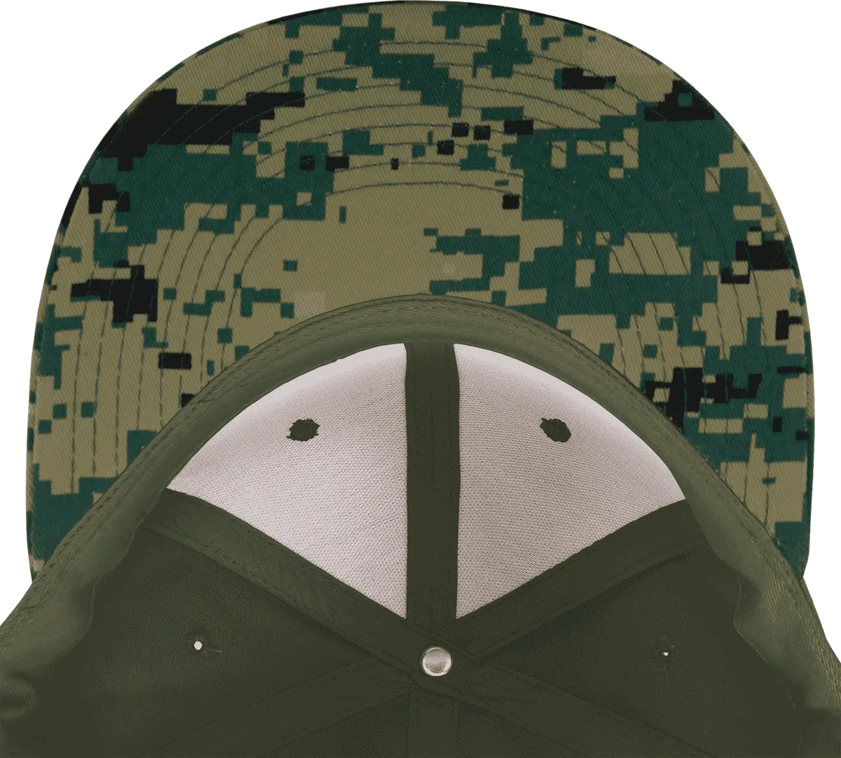 Decky 1047 Digital Camo Snapback Cap - Mcu Olive