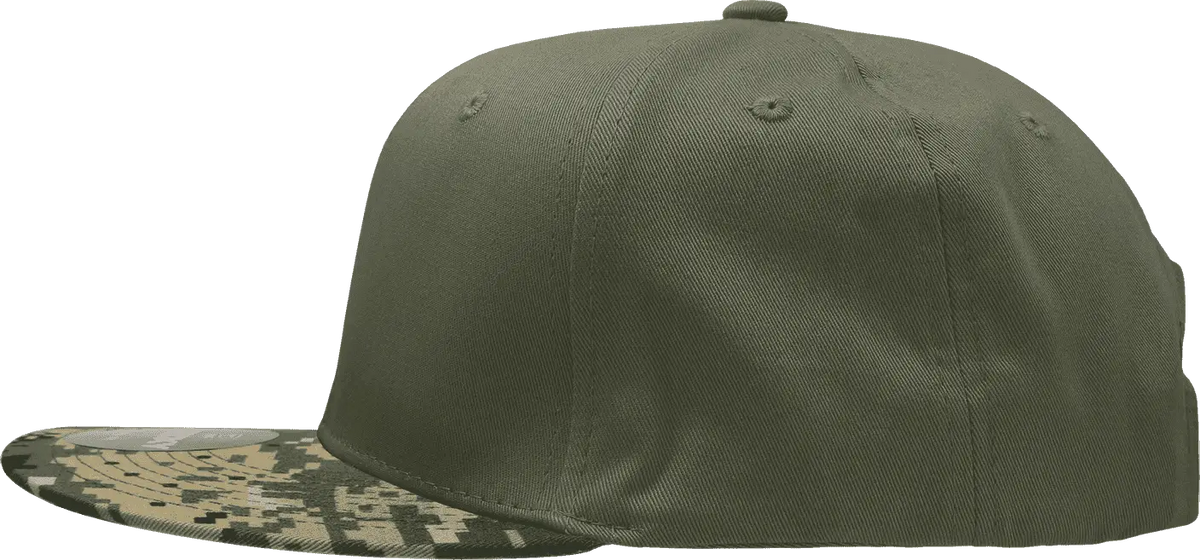 Decky 1047 Digital Camo Snapback Cap - Mcu Olive