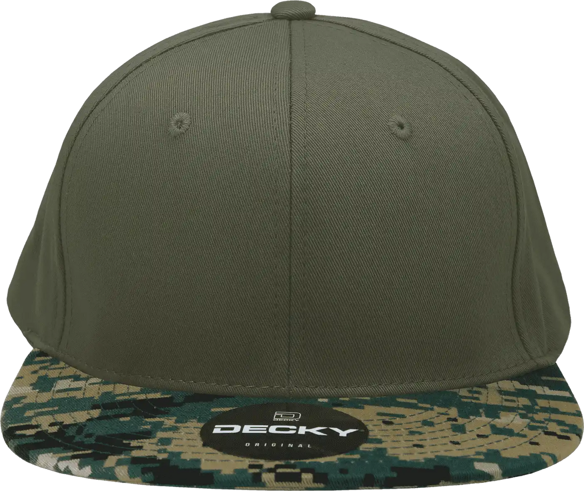 Decky 1047 Digital Camo Snapback Cap Mcu Olive / one Size Fits Most