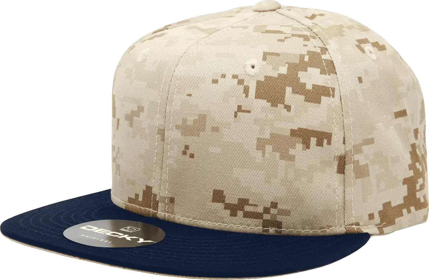 Decky 1047 Digital Camo Snapback Cap - Navy Desert