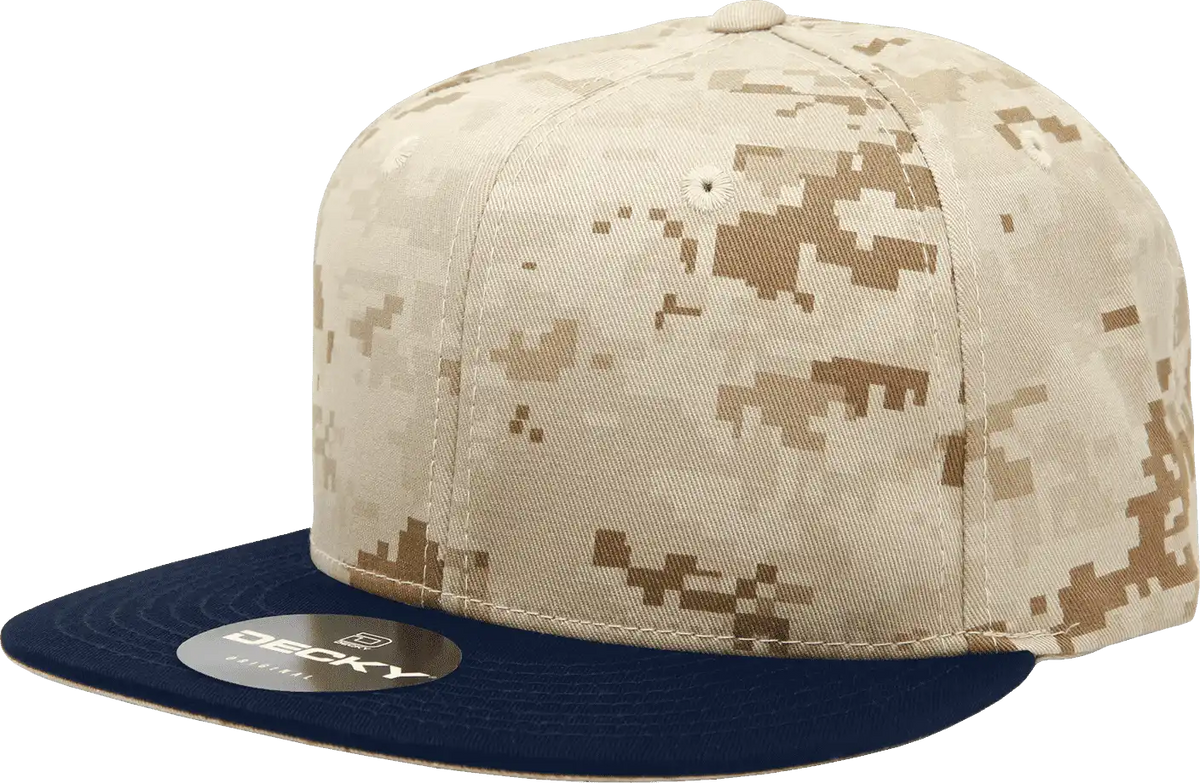 Decky 1047 Digital Camo Snapback Cap Navy Desert / one Size Fits Most