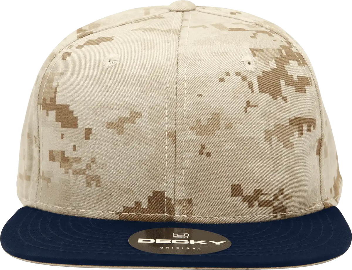 Decky 1047 Digital Camo Snapback Cap Navy Desert / one Size Fits Most
